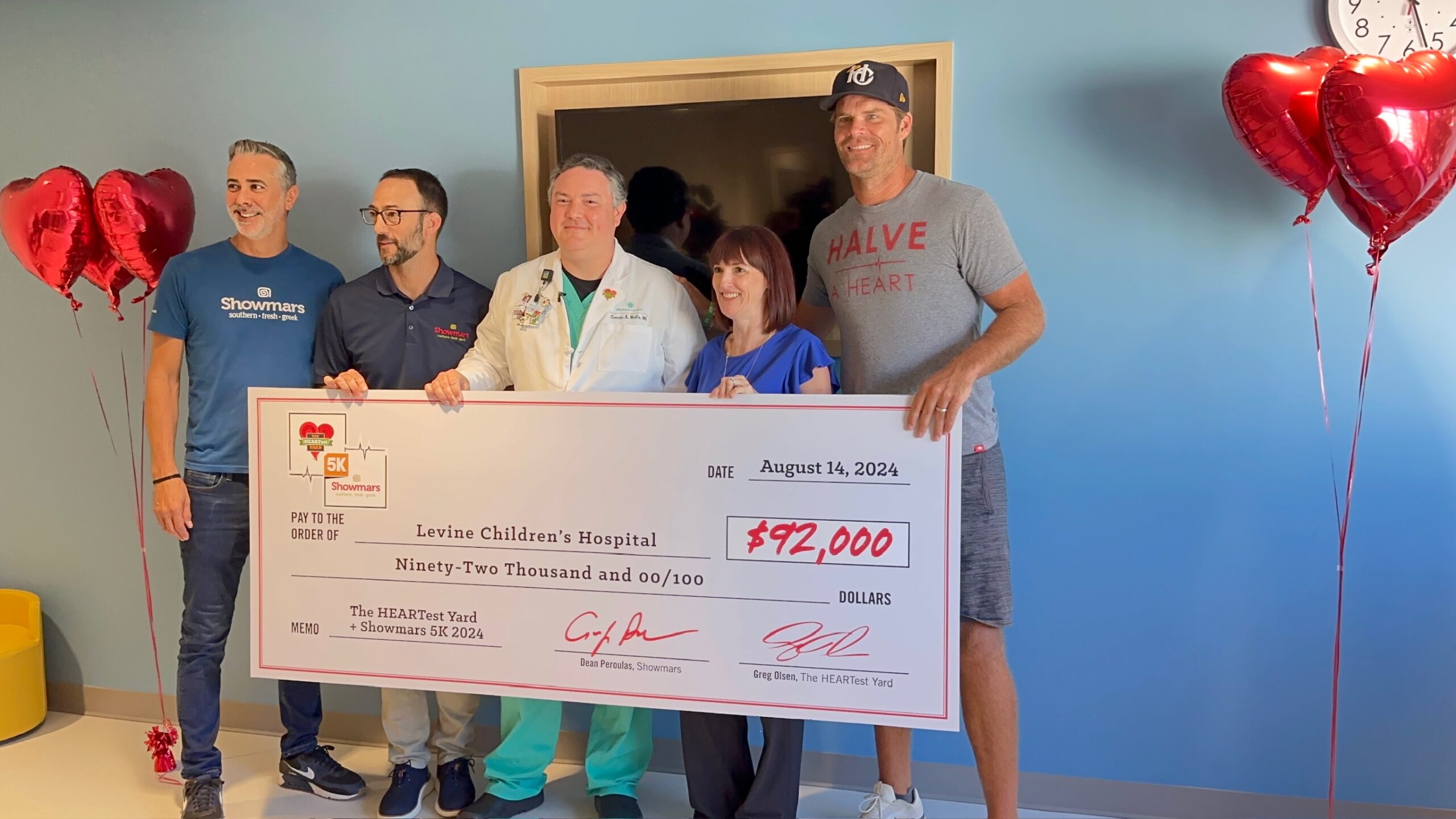 Greg Olsen, Showmars team up for major donation to Atrium Health Levine Children’s HEARTest Yard Congenital Heart Center